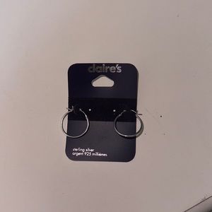 NWT claire’s silver hoops